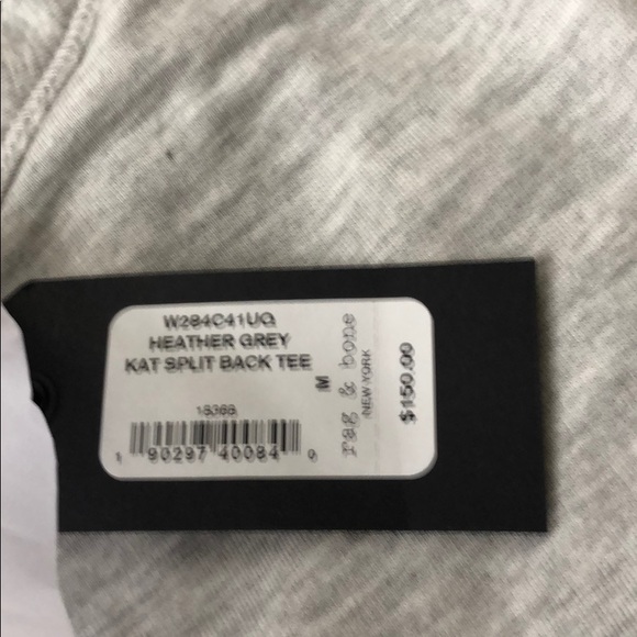 NEW • Rag & Bone • Kat Split Back Tee Gray Medium - Picture 7 of 7